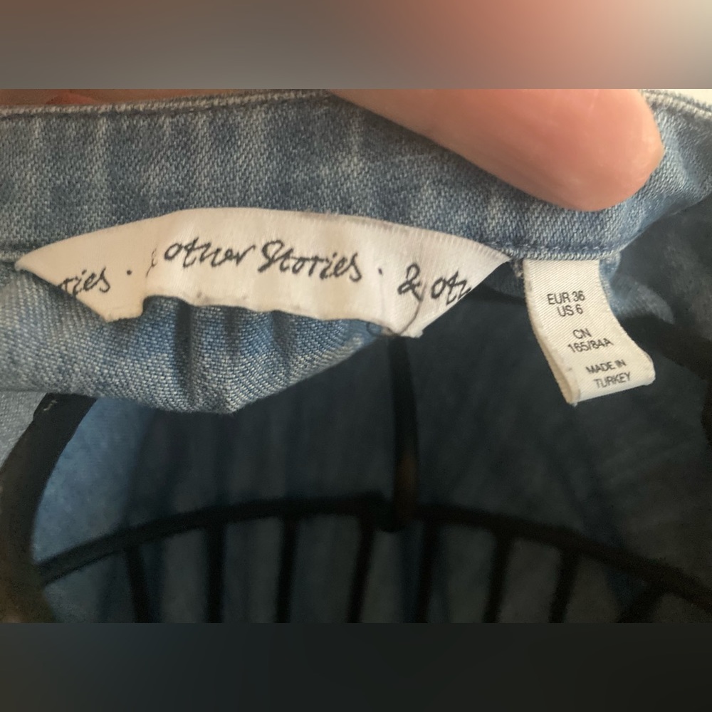 & Other Stories denim dress with balloon sleeve - Picture 3 of 6